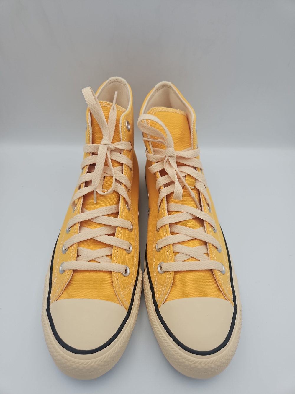 Converse High-Top Canvas Sneakers in Mustard Yellow - Picture 3 of 8